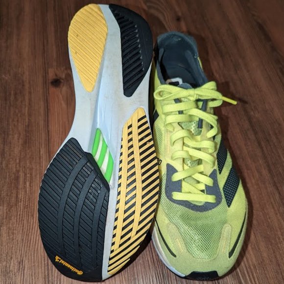 Men’s Adidas Adizero Boston 11 Running Shoes, Men's Size 9 Neon Yellow - Picture 13 of 16